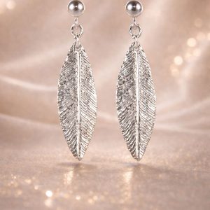 Pendientes Pluma grande