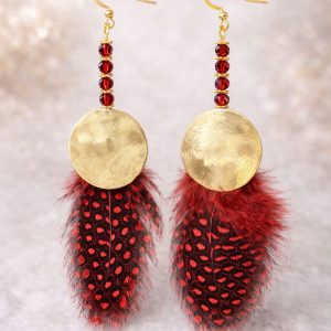 Pendientes Guinea Rojo