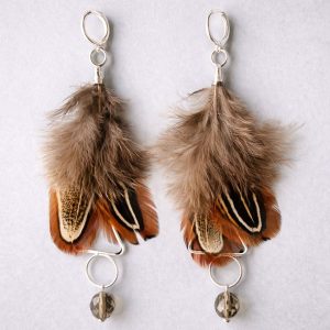 Pendientes Pavo Plata