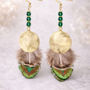 Pendientes Pavo Real